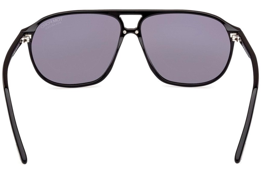 Okulary przeciwsłoneczne Tom Ford FT1026-N 01D Polarized Pilotki (Aviator) Czarne