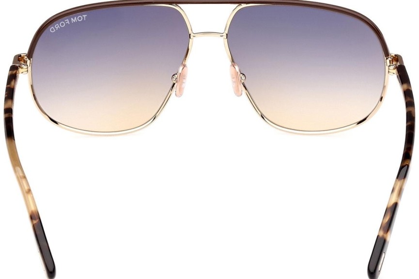 Okulary przeciwsłoneczne Tom Ford FT1019 28F Pilotki (Aviator) Brązowe