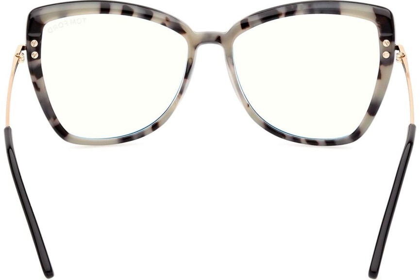 Okulary korekcyjne Tom Ford FT5882-B 005 Kocie oczy Czarne