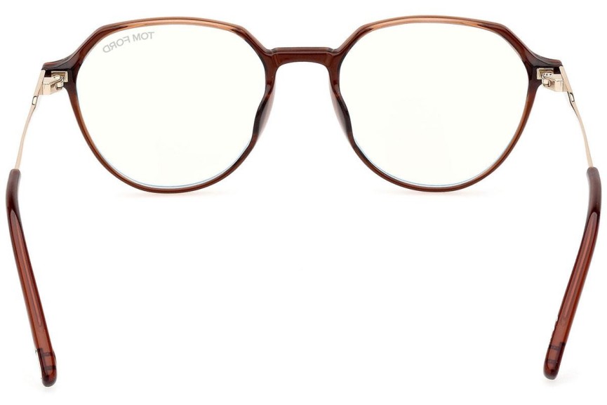 Okulary korekcyjne Tom Ford FT5875-B 048 Okrągłe Brązowe