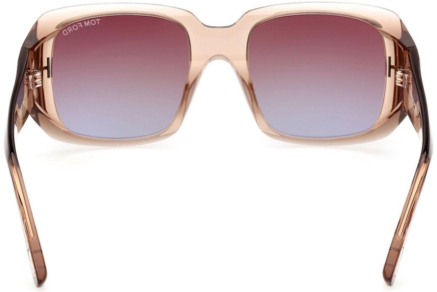 Okulary przeciwsłoneczne Tom Ford FT1035 45F Kwadratowe Brązowe