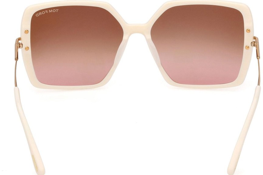 Okulary przeciwsłoneczne Tom Ford FT1039 25F Kwadratowe Beżowe