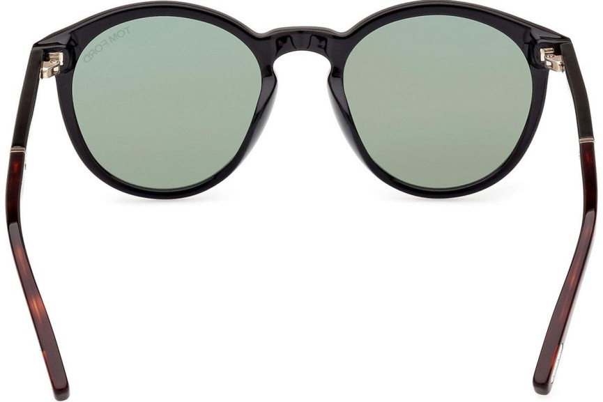 Okulary przeciwsłoneczne Tom Ford FT1021 01N Okrągłe Czarne