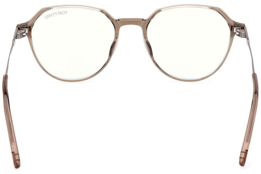 Okulary korekcyjne Tom Ford FT5875-B 045 Okrągłe Brązowe