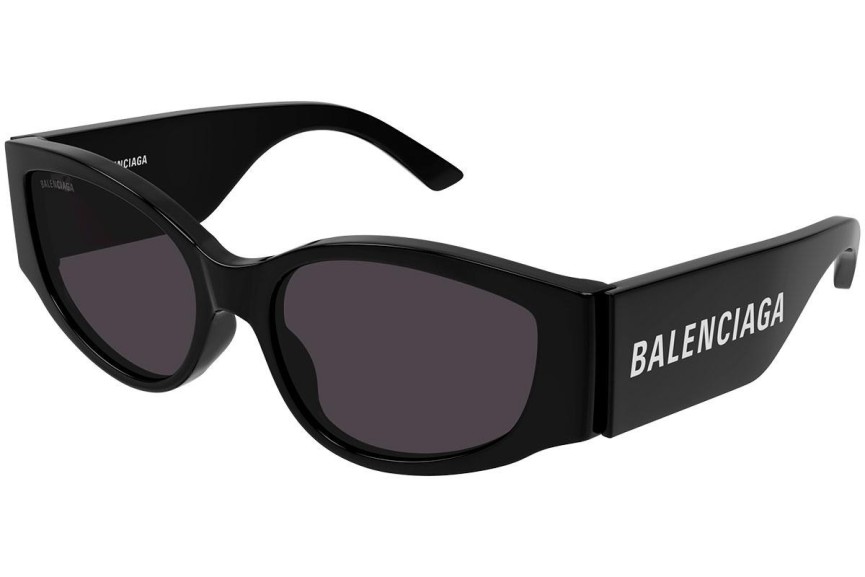 Okulary przeciwsłoneczne Balenciaga BB0258S 001 Prostokątne Czarne