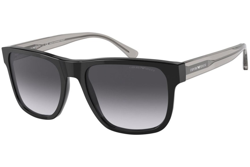 Okulary przeciwsłoneczne Emporio Armani EA4163 58758G Kwadratowe Czarne