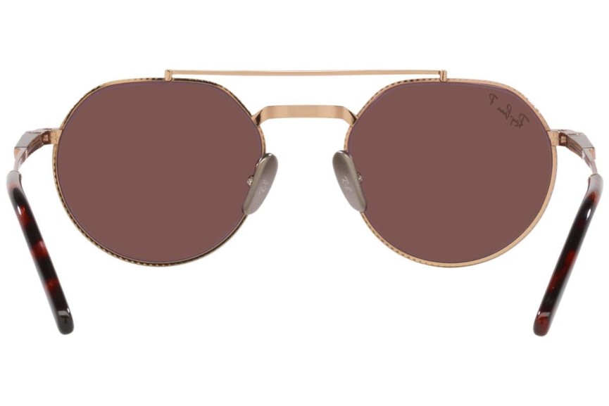 Okulary przeciwsłoneczne Ray-Ban Jack II Titanium Chromance Collection RB8265 3140AF Polarized Okrągłe Złote