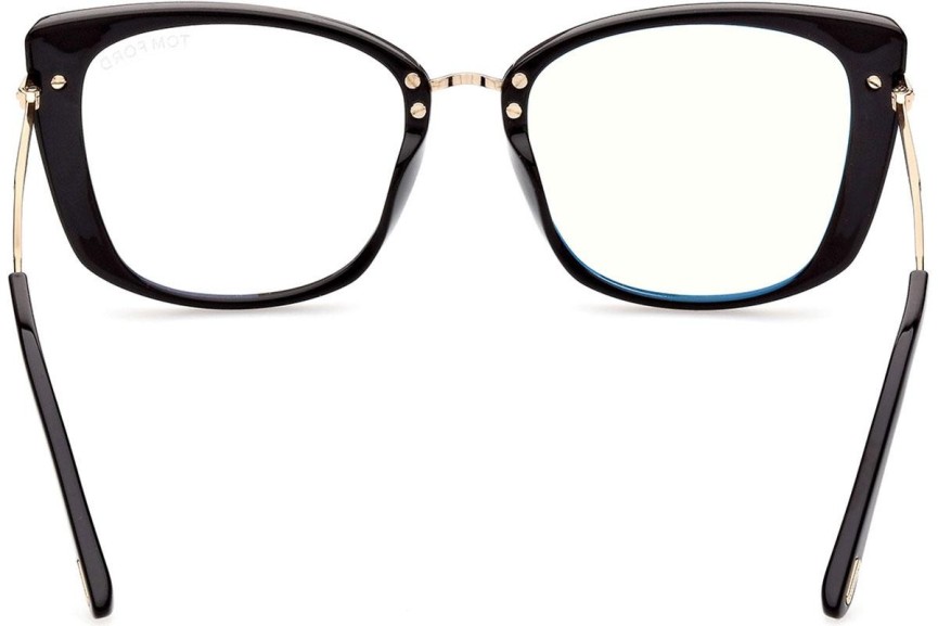 Okulary korekcyjne Tom Ford FT5816-B 001 Kocie oczy Czarne