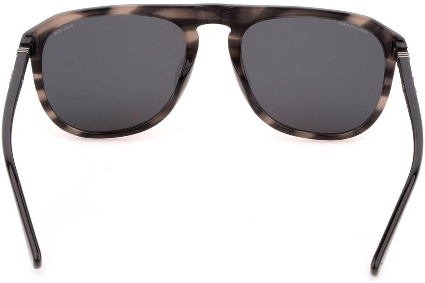 Okulary przeciwsłoneczne Police Origins 48 SPLE06 6K3P Polarized Kwadratowe Szare