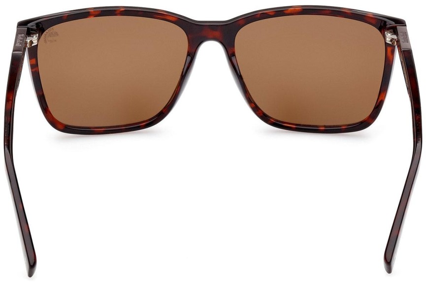 Okulary przeciwsłoneczne Timberland TB9280-H 52H Polarized Kwadratowe Havana