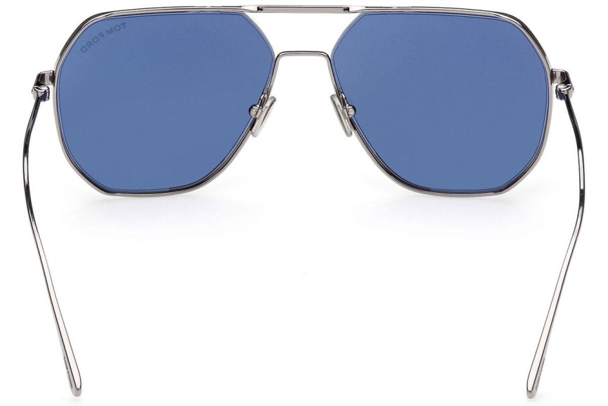 Okulary przeciwsłoneczne Tom Ford FT0852 14V Pilotki (Aviator) Srebrne