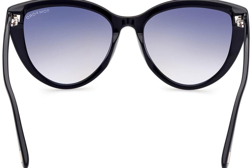 Okulary przeciwsłoneczne Tom Ford FT0915 01B Kocie oczy Czarne