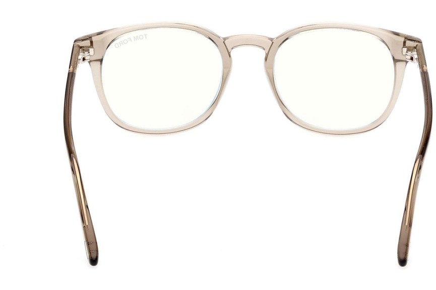 Okulary korekcyjne Tom Ford FT5819-B 057 Okrągłe Beżowe