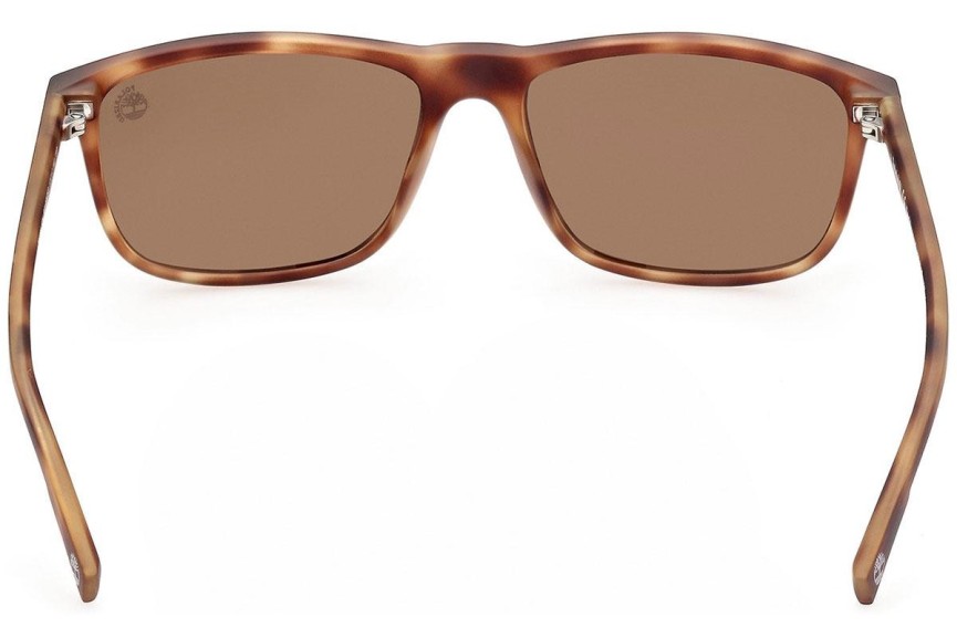 Okulary przeciwsłoneczne Timberland TB9266 52H Polarized Prostokątne Havana