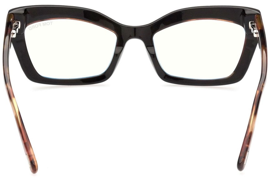 Okulary korekcyjne Tom Ford FT5766-B 005 Kocie oczy Czarne