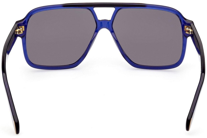 Okulary przeciwsłoneczne Adidas Originals OR0066 91G Pilotki (Aviator) Niebieskie