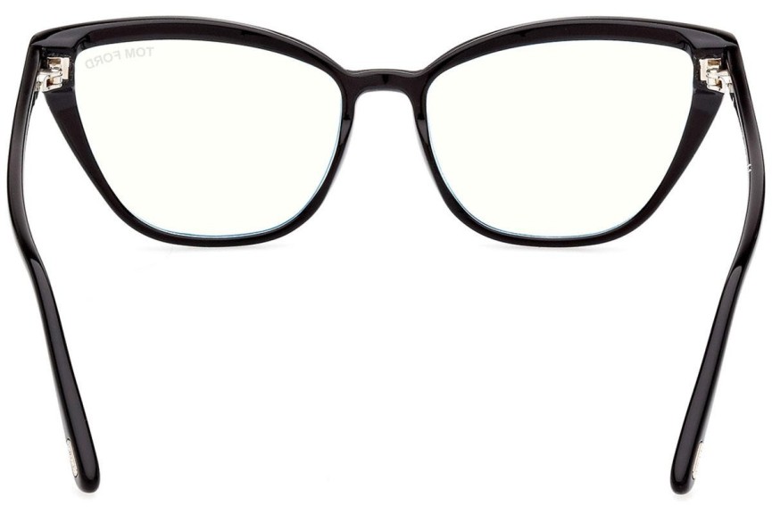 Okulary korekcyjne Tom Ford FT5825-B 001 Kocie oczy Czarne