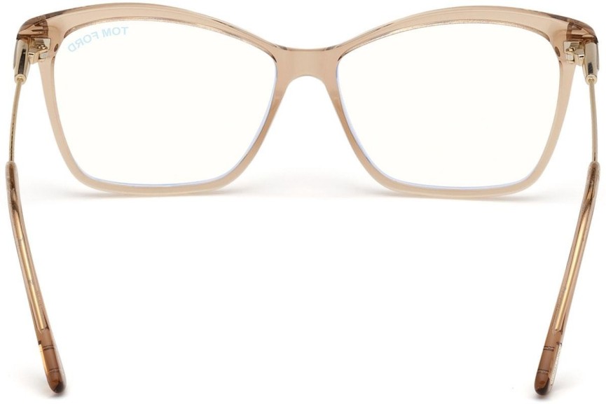 Okulary korekcyjne Tom Ford FT5687-B 045 Kocie oczy Brązowe