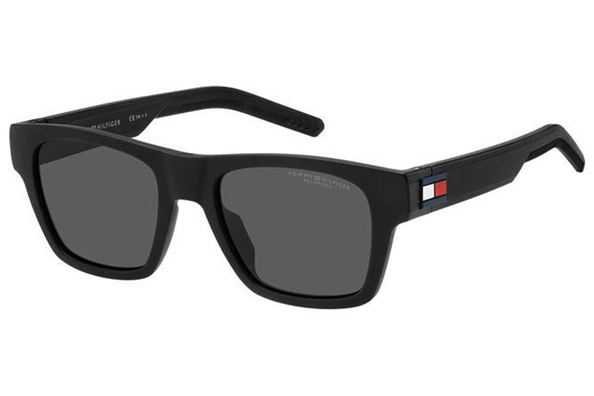 Okulary przeciwsłoneczne Tommy Hilfiger TH1975/S 003/M9 Polarized Kwadratowe Czarne