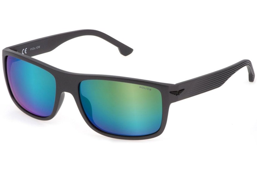 Okulary przeciwsłoneczne Police Tailwind 4 SPLB39E T17P Polarized Prostokątne Szare