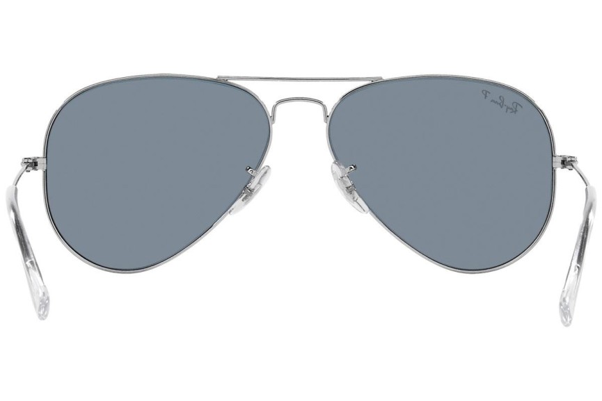 Okulary przeciwsłoneczne Ray-Ban Aviator RB3025 003/02 Polarized Pilotki (Aviator) Srebrne