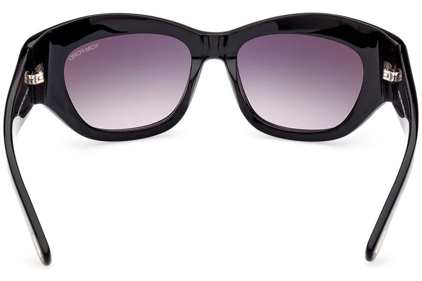 Okulary przeciwsłoneczne Tom Ford Brianna FT1065 01B Kocie oczy Czarne