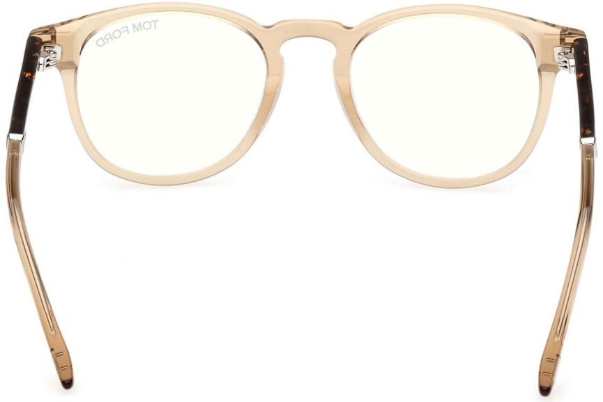 Okulary korekcyjne Tom Ford FT5891-B 047 Okrągłe Brązowe