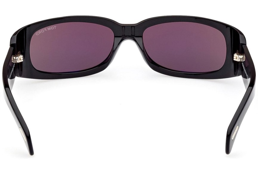 Okulary przeciwsłoneczne Tom Ford Corey FT1064 01A Prostokątne Czarne