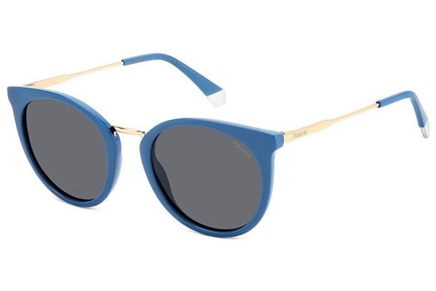 Okulary przeciwsłoneczne Polaroid PLD4146/S/X MVU/M9 Polarized Kocie oczy Niebieskie