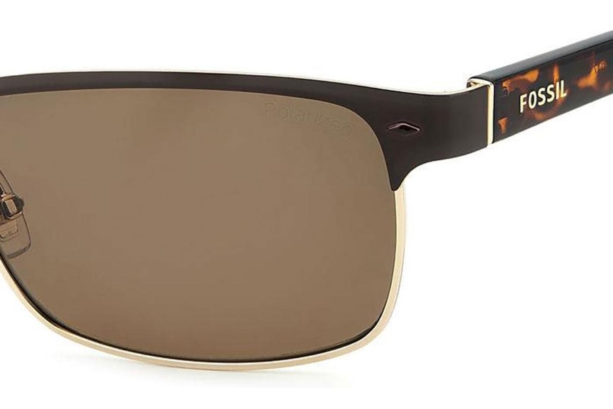 Okulary przeciwsłoneczne Fossil FOS3000/P/S 09Q/SP Polarized Kwadratowe Brązowe