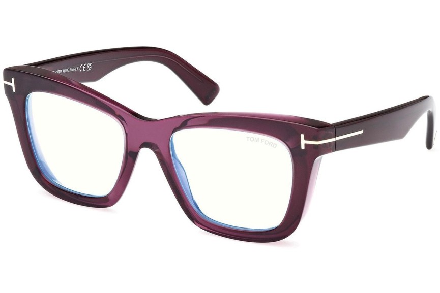 Okulary korekcyjne Tom Ford FT5881-B 081 Kwadratowe Fioletowe