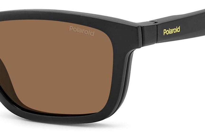 Okulary korekcyjne Polaroid PLD2147/CS 003/HE Polarized Prostokątne Czarne