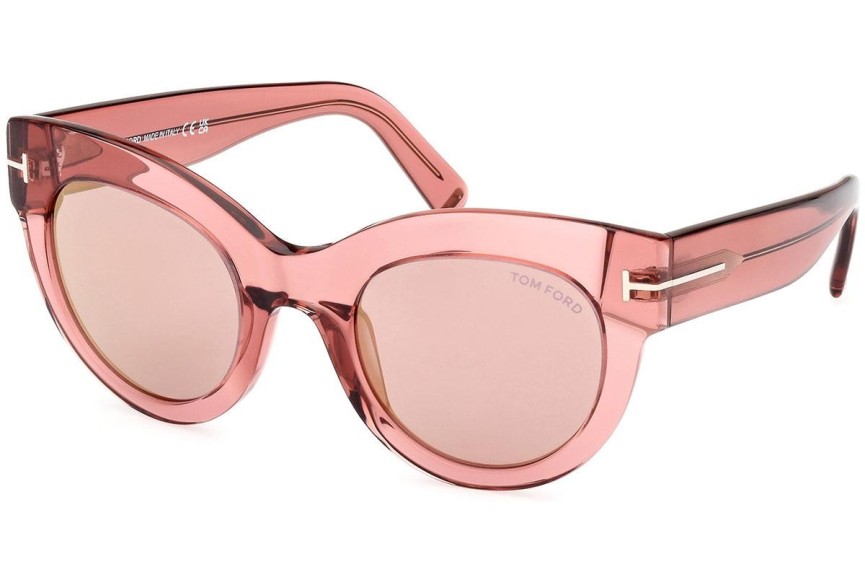 Okulary przeciwsłoneczne Tom Ford Lucilla FT1063 72Z Kocie oczy Różowe