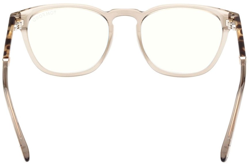 Okulary korekcyjne Tom Ford FT5890-B 057 Okrągłe Beżowe