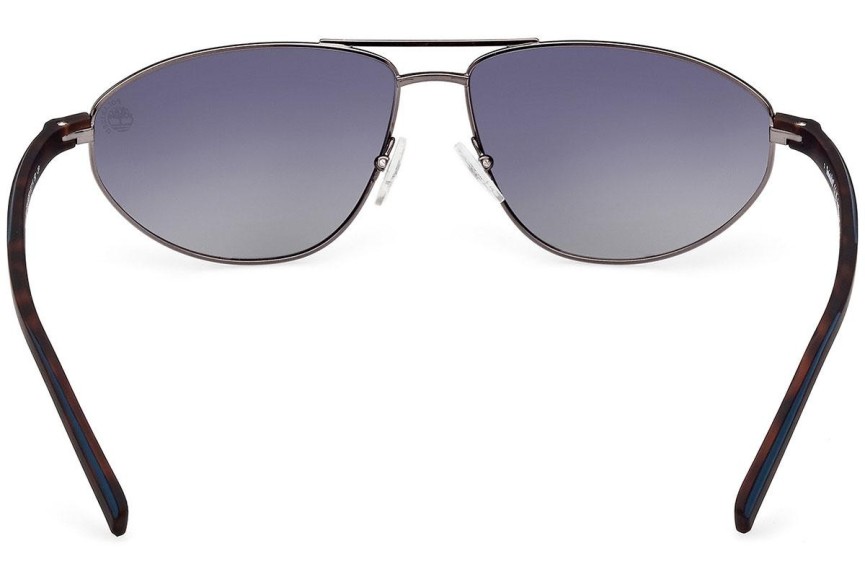 Okulary przeciwsłoneczne Timberland TB9324 09D Polarized Pilotki (Aviator) Srebrne