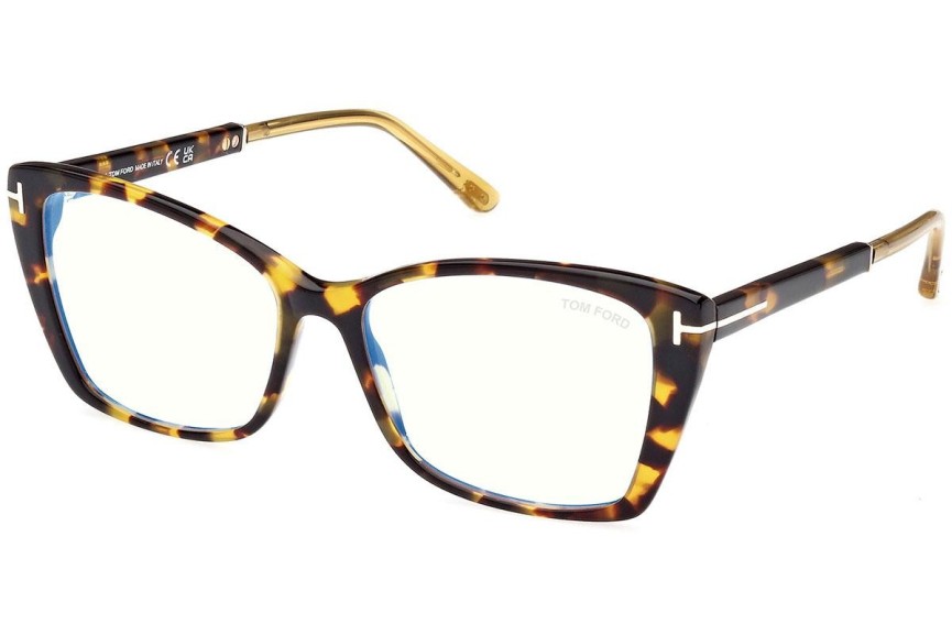 Okulary korekcyjne Tom Ford FT5893-B 055 Kocie oczy Havana