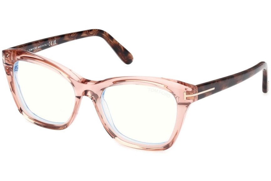 Okulary korekcyjne Tom Ford FT5909-B 072 Kocie oczy Różowe