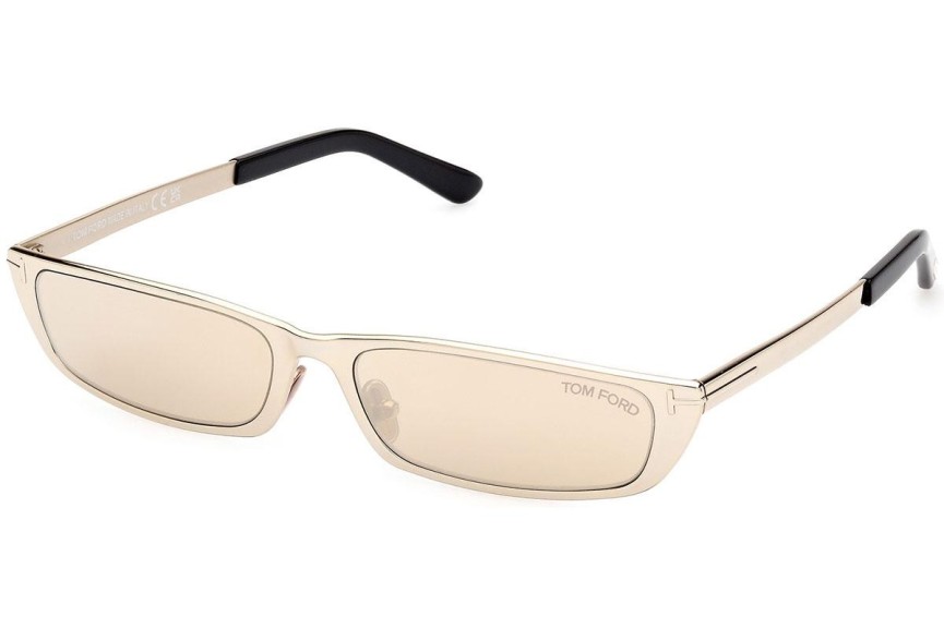 Okulary przeciwsłoneczne Tom Ford Everett FT1059 32G Prostokątne Beżowe