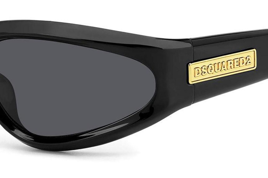 Okulary przeciwsłoneczne Dsquared2 D20101/S 807/IR Nieregularny Czarne