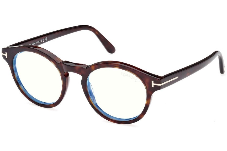 Okulary korekcyjne Tom Ford FT5887-B 052 Okrągłe Havana