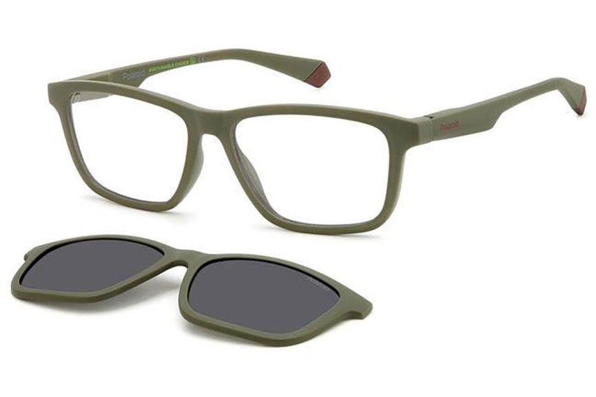 Okulary korekcyjne Polaroid PLD2147/CS DLD/M9 Polarized Prostokątne Zielone