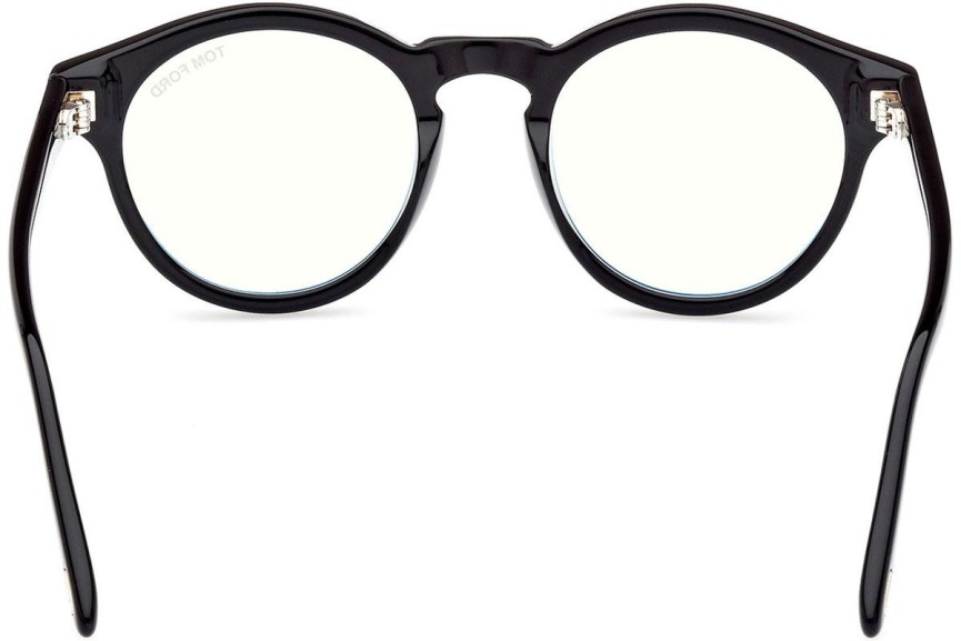 Okulary korekcyjne Tom Ford FT5887-B 001 Okrągłe Czarne