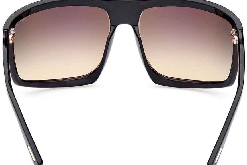 Okulary przeciwsłoneczne Tom Ford Clint 2 FT1066 01B Flat Top Czarne