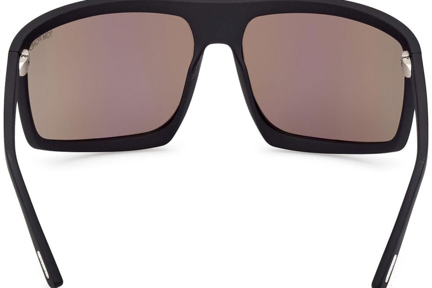 Okulary przeciwsłoneczne Tom Ford Clint 2 FT1066 02L Flat Top Czarne