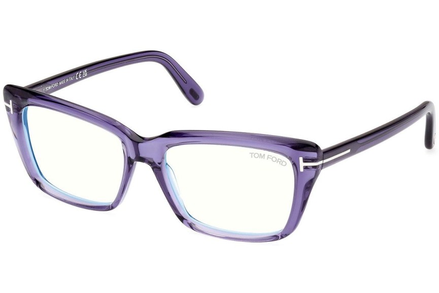 Okulary korekcyjne Tom Ford FT5894-B 081 Kwadratowe Fioletowe