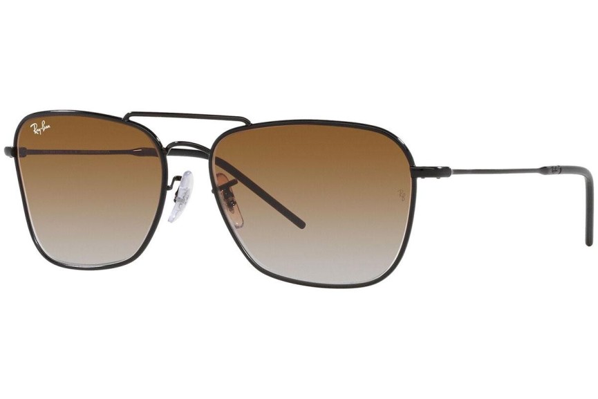 Okulary przeciwsłoneczne Ray-Ban Caravan Reverse RBR0102S 002/CB Prostokątne Czarne