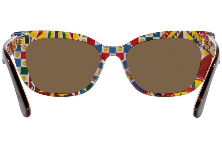 Okulary przeciwsłoneczne Dolce & Gabbana DX4427 321773 Kocie oczy Havana