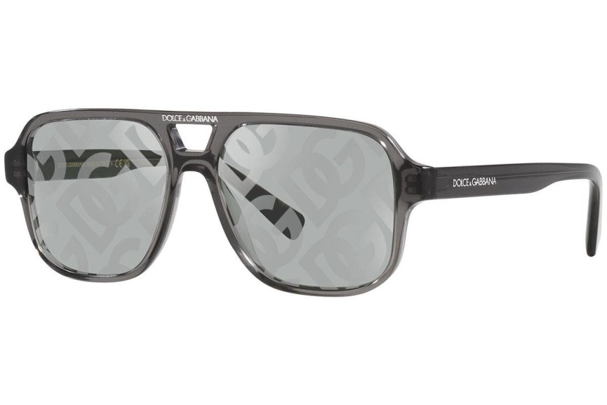 Okulary przeciwsłoneczne Dolce & Gabbana DX4003 3160AL Pilotki (Aviator) Szare