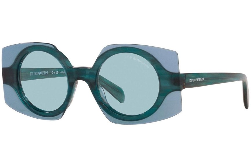 Okulary przeciwsłoneczne Emporio Armani EA4207 603180 Okrągłe Zielone