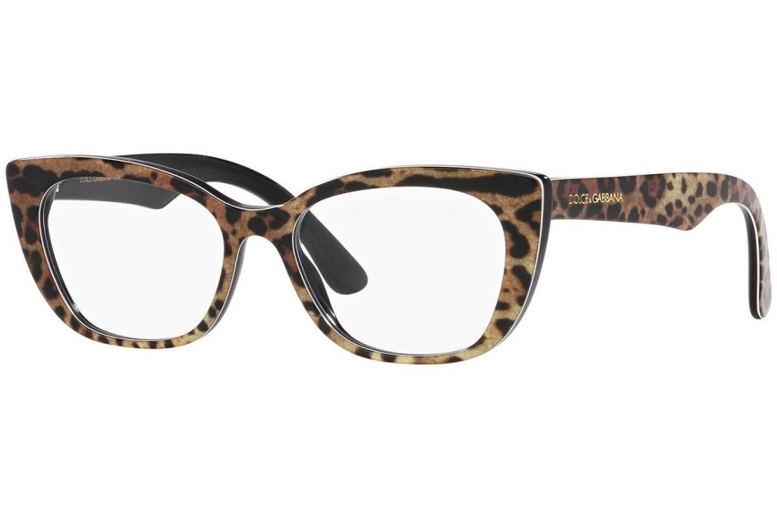 Okulary korekcyjne Dolce & Gabbana DX3357 3163 Kocie oczy Havana